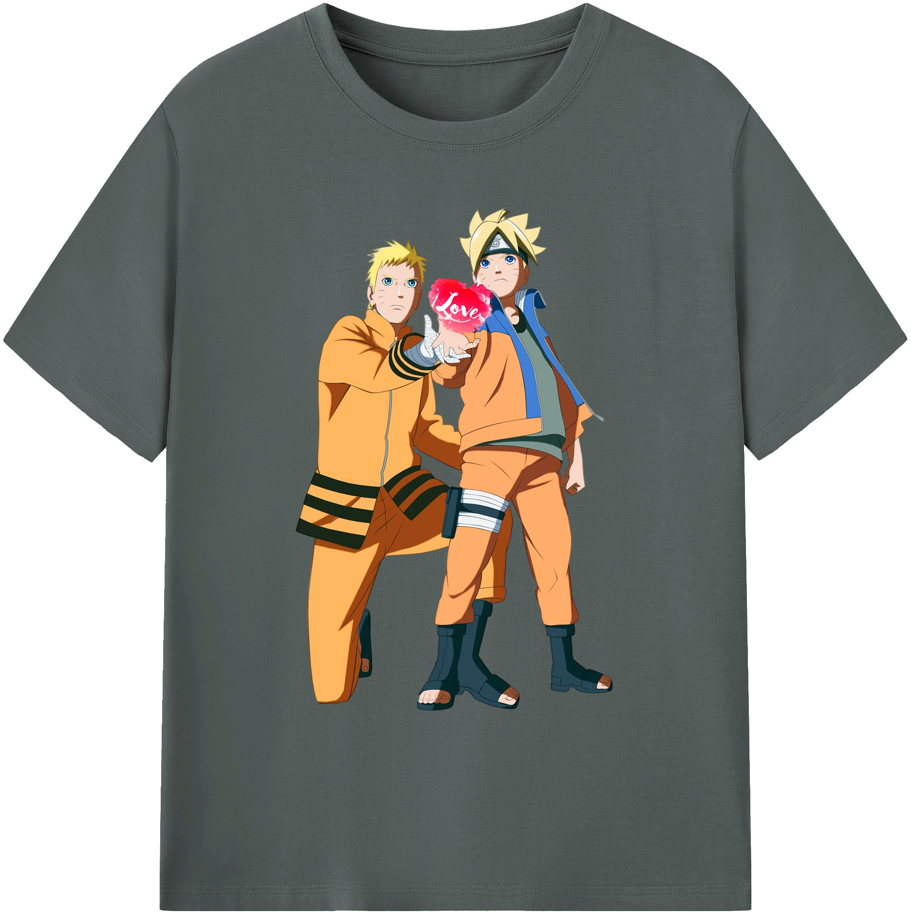 （画像用） NARUTO -ナルト- うずまき ボルト Uzumaki Boruto 綿100％ メンズ半袖Tシャツ｜肌触りやわらか＆通気性